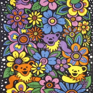 Tapestry – 3D Grateful Dead Flower Bear 60×90