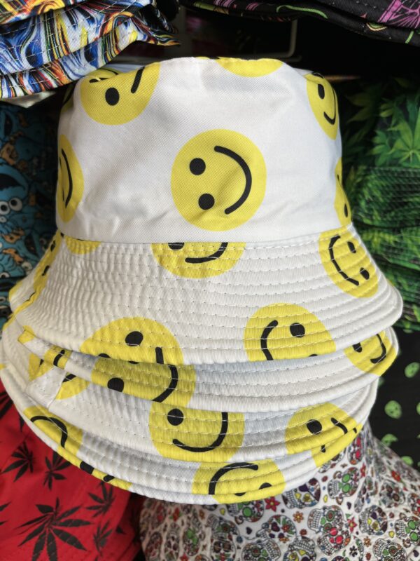 White Smiley Bucket Hat