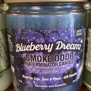 Smoke Odor Exterminator Candle – Blueberry Dreamz