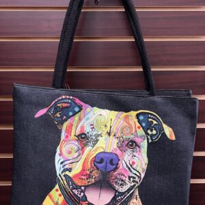 Canvas Tote Bag – Colorful Dog