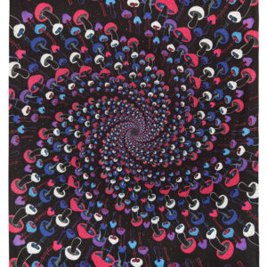 Tapestry – 3D & Glow in the Dark Mushroom Spiral 60×90