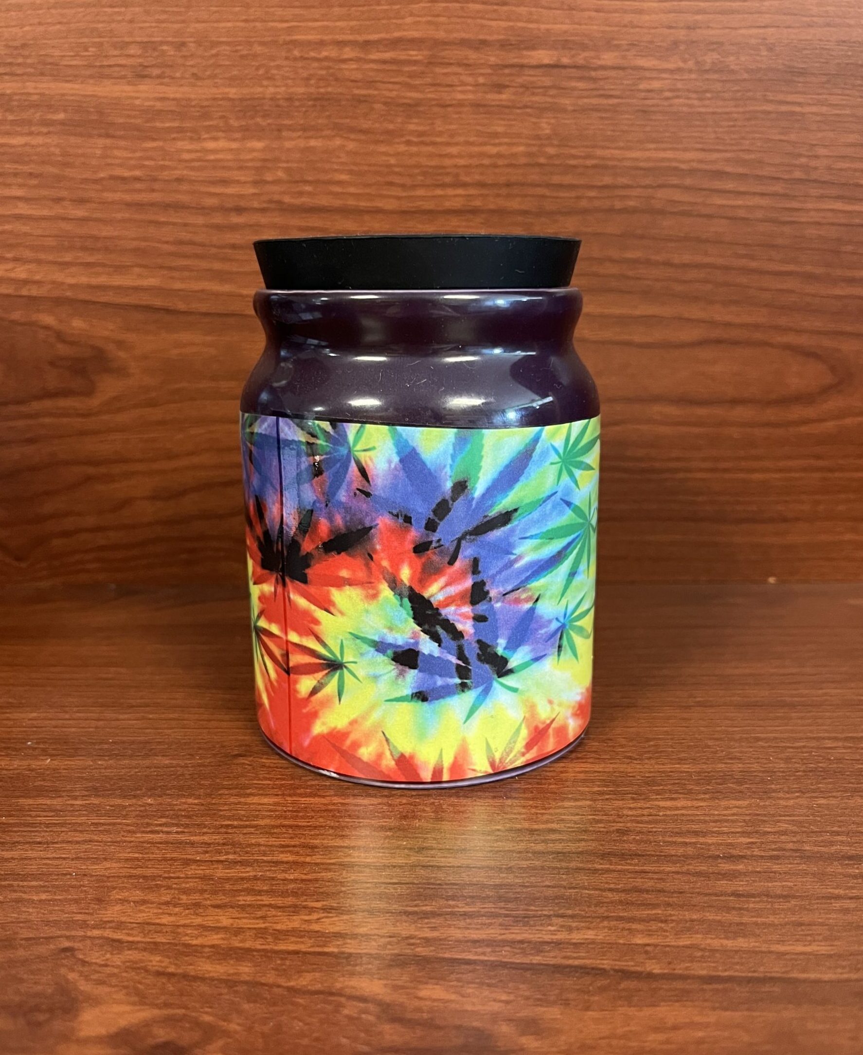 Tie Dye Leaf Jar